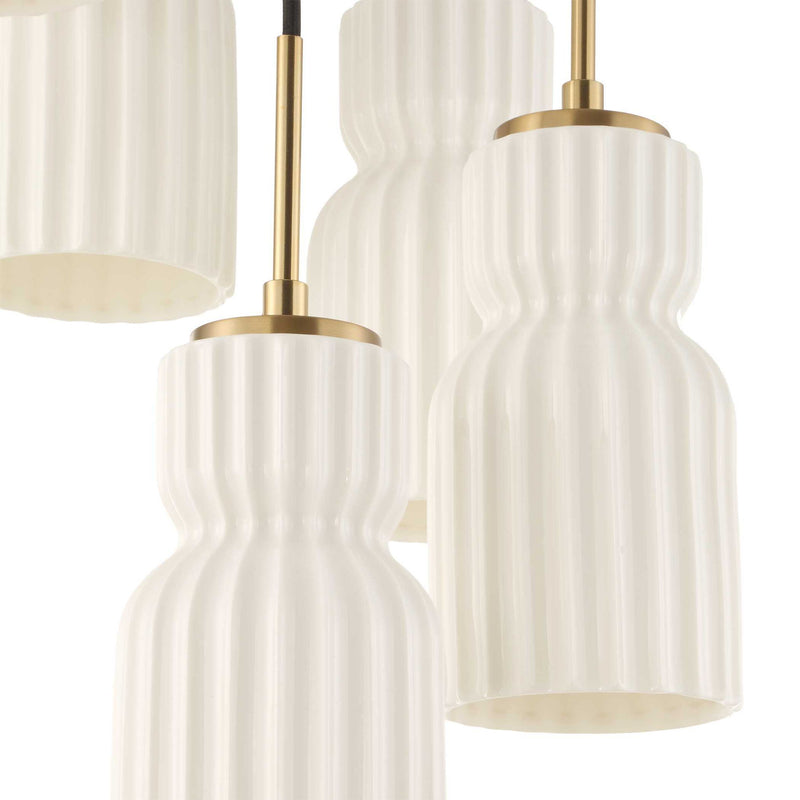 Vanier - 5 Light Cluster Pendant - Gold