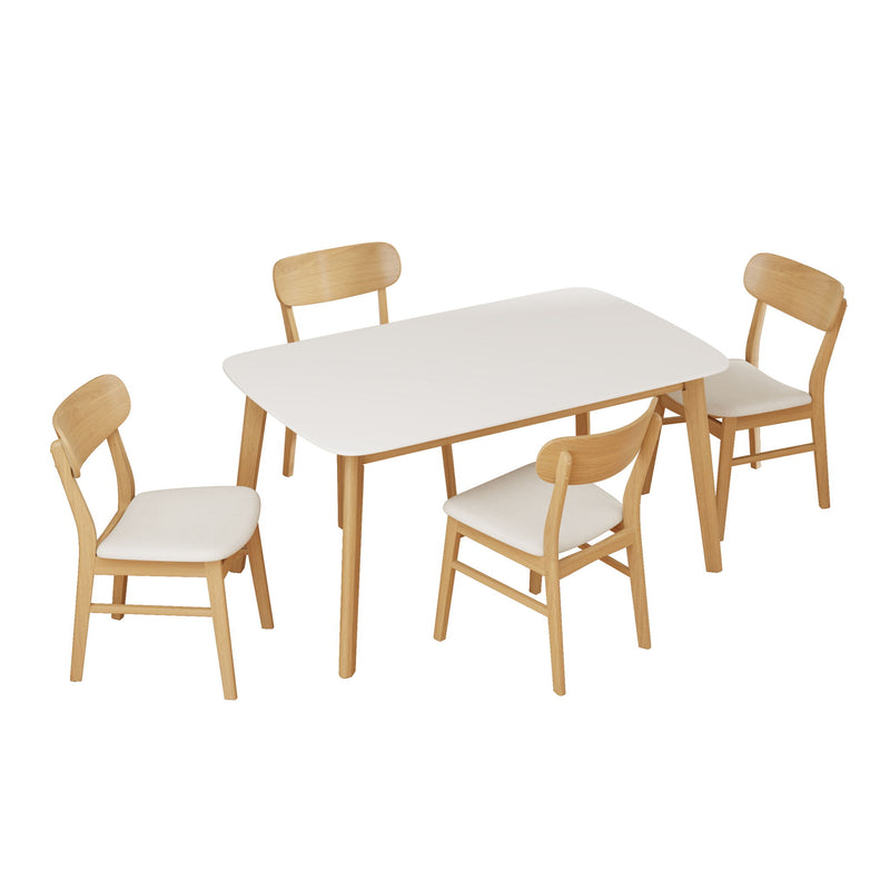 5 Piece Dining Set With Table And Upholstered Chairs - R&R Furniture Gallery (Fountain Valley, CA)