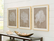 Hendridge - Wall Art Set (Set of 3) - Taupe / White - R&R Furniture Gallery (Fountain Valley, CA)