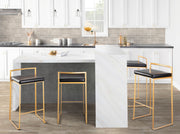 Lumi Source Fuji contemporary glam barstool with quality construction, featuring a sleek design and modern style.