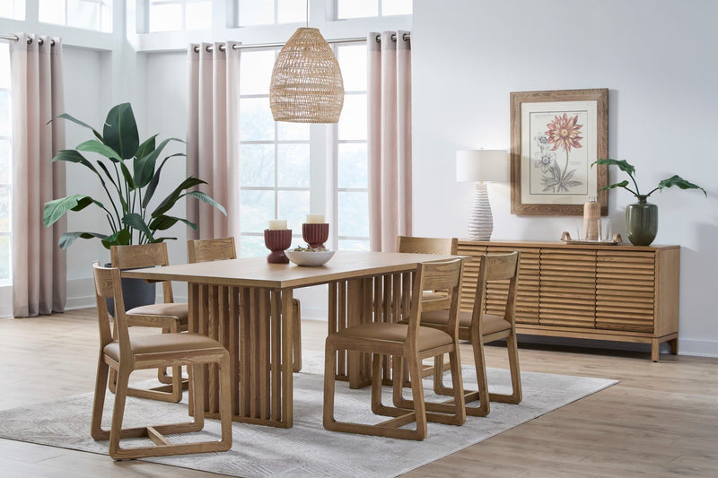 Tanner Dining Chair - Flaxen/Cam Tan