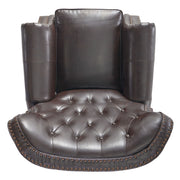 Contemporary Style Push Back Recliner With Button Tufted Stitching And Nailhead Trim - R&R Furniture Gallery (Fountain Valley, CA)