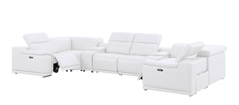 2679 - 8-Piece U-Shaped Power Reclining Sectional In Genuine Leather (2 Recliners)
