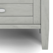 Handcrafted Warm Shaker coffee table by Simpli-Home featuring a wooden finish and sturdy design for living room decor.