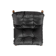 Oxford Leather Mid-Century Modern Accent Chair - Noir Black - R&R Furniture Gallery (Fountain Valley, CA)