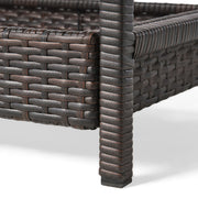 Resin Wicker Bar Cart With Metal Frame - Brown - R&R Furniture Gallery (Fountain Valley, CA)