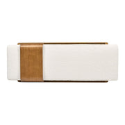 Billie - Modern Telephone Bench With Sliding Shelf - Ivory White - R&R Furniture Gallery (Fountain Valley, CA)