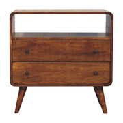 Curved Charm Console - Brown - R&R Furniture Gallery (Fountain Valley, CA)