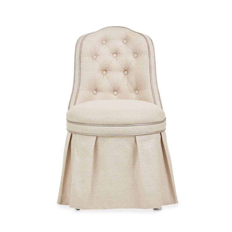 Villa Cherie - Tufted Vanity Chair - Frosted Pearl - R&R Furniture Gallery (Fountain Valley, CA)