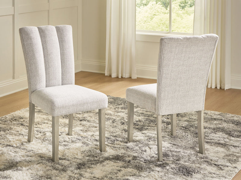 Larawyn - Dining Upholstered Side Chair (Set of 2) - Bisque - R&R Furniture Gallery (Fountain Valley, CA)