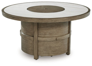 Rainier Ranch - Round Fire Pit Table - Beige - R&R Furniture Gallery (Fountain Valley, CA)