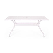 Celestine - Outdoor Cast Aluminum Dining Table With Floral Lattice Design And Umbrella Holder - R&R Furniture Gallery (Fountain Valley, CA)