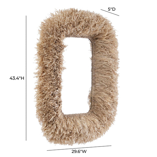 Palm - Sisal Rectangular Wall Mirror - Natural - R&R Furniture Gallery (Fountain Valley, CA)