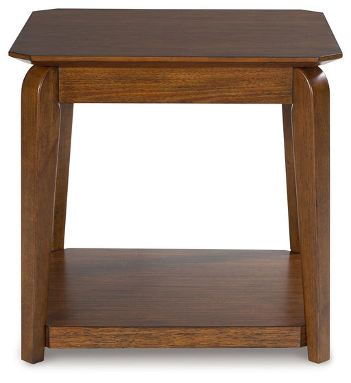 Trenmour - Square End Table - Medium Brown - R&R Furniture Gallery (Fountain Valley, CA)
