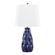 Pair of Lumi Source Hex contemporary lamp sets with geometric hexagon-shaped bases and sleek modern design.