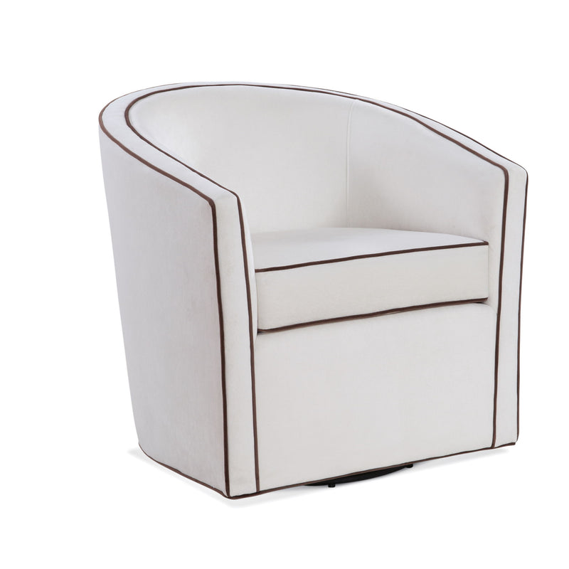 Kendall - Swivel Chair With Barrel Back Design - R&R Furniture Gallery (Fountain Valley, CA)