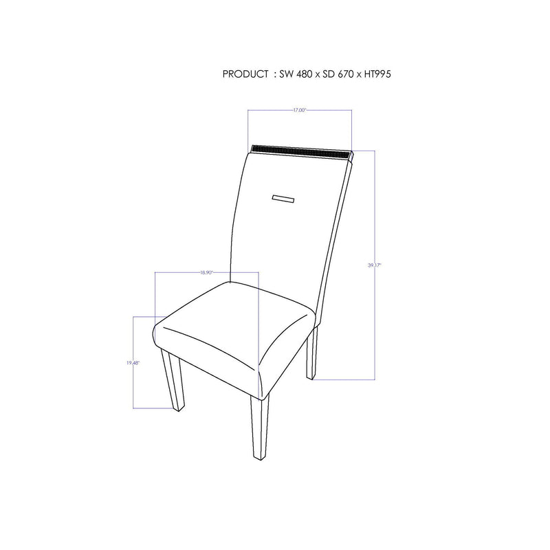 Ariya - Stylish Design Dining Chair - R&R Furniture Gallery (Fountain Valley, CA)