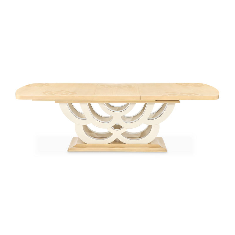 Camellia Field - Rectangular Pedestal Dining Table - R&R Furniture Gallery (Fountain Valley, CA)