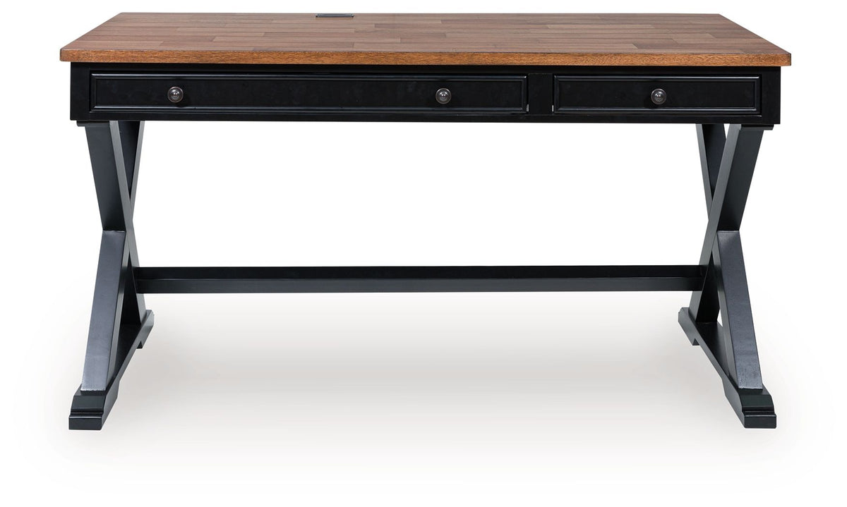 Wildenauer - Home Office Desk - Brown / Black - R&R Furniture Gallery (Fountain Valley, CA)