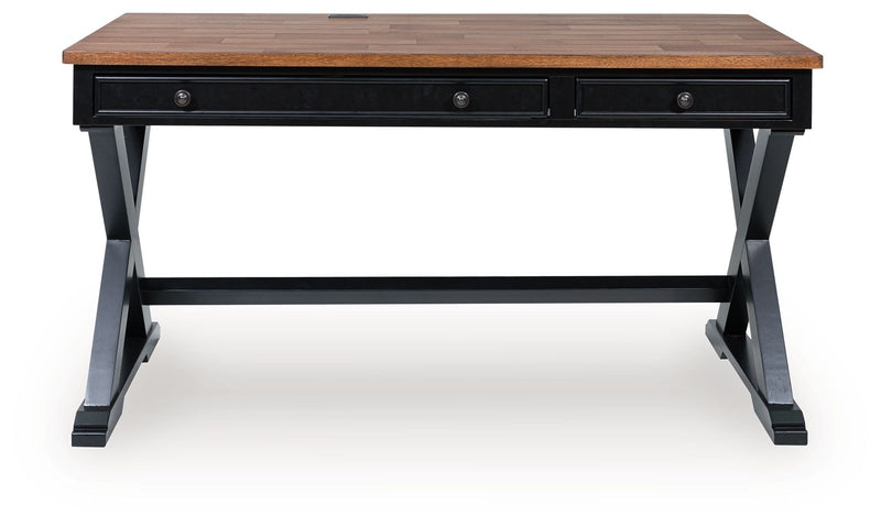 Wildenauer - Home Office Desk - Brown / Black - R&R Furniture Gallery (Fountain Valley, CA)