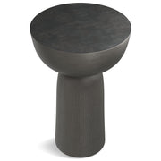 Hughes - Cast Aluminum Side Table - Black - R&R Furniture Gallery (Fountain Valley, CA)