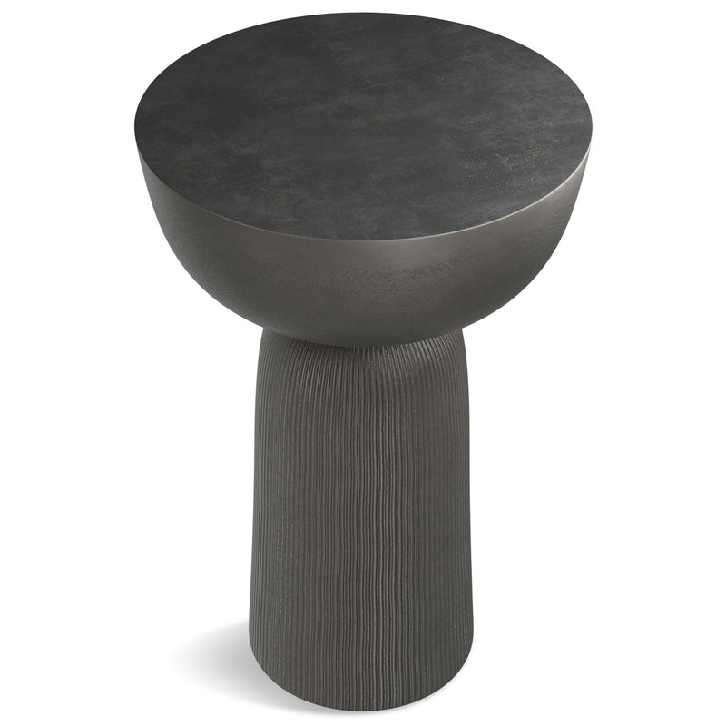 Hughes - Cast Aluminum Side Table - Black - R&R Furniture Gallery (Fountain Valley, CA)