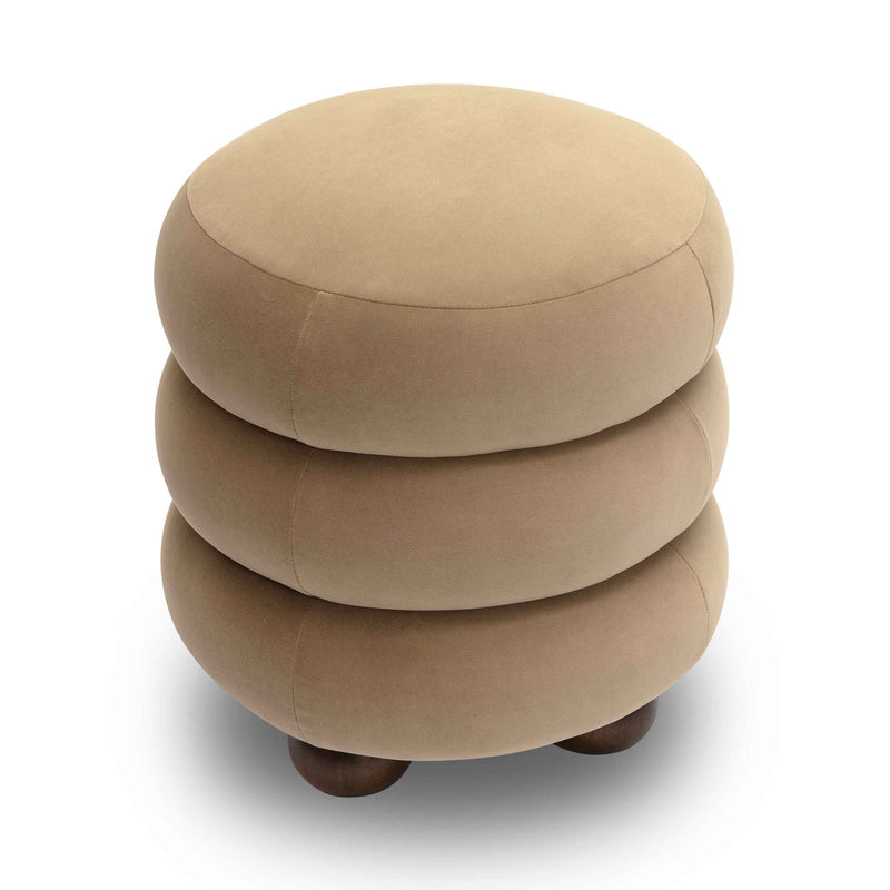 Stefanie - Velvet Ottoman - R&R Furniture Gallery (Fountain Valley, CA)