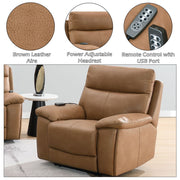 Chavis - Power Motion Recliner With USB & Power Headrest - Brown - R&R Furniture Gallery (Fountain Valley, CA)