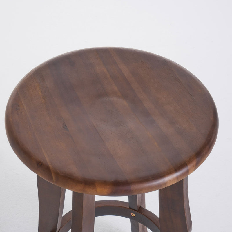 Primrose - Outdoor Acacia Wood Barstools With Foot Rest, (Set of 2) - Dark Brown - R&R Furniture Gallery (Fountain Valley, CA)
