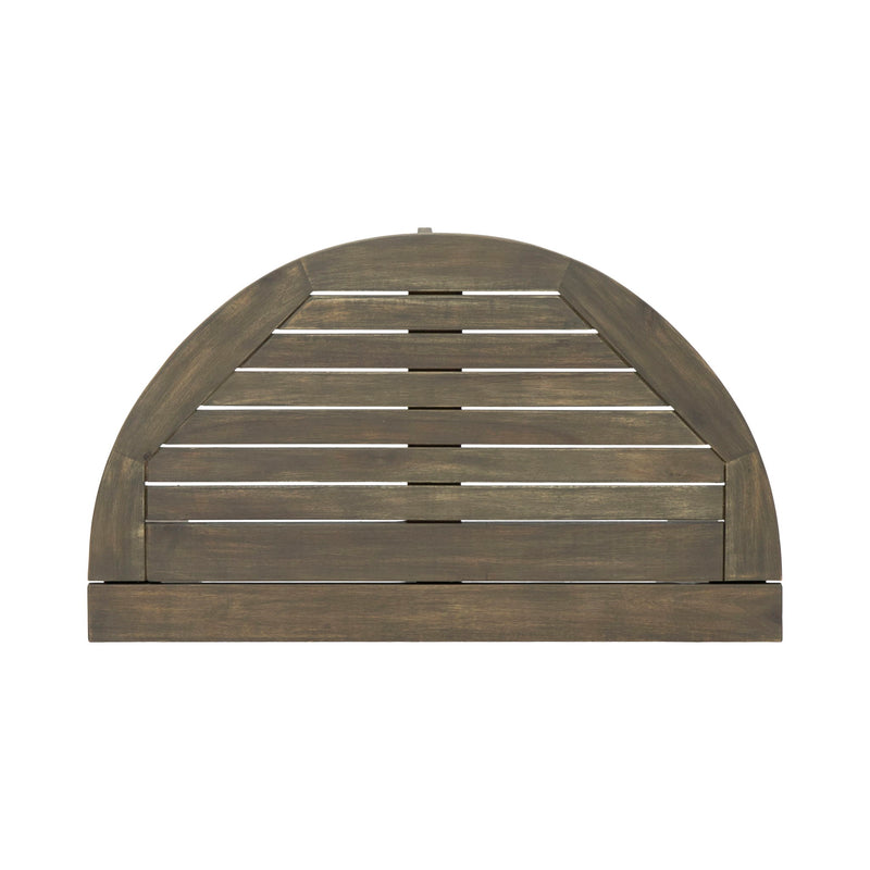 Outdoor Half Round Folding Acacia Wood Bistro Table - R&R Furniture Gallery (Fountain Valley, CA)