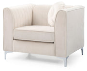 Contemporary sloped armchair by Glory Furniture with plush upholstery and sleek design for modern living spaces.
