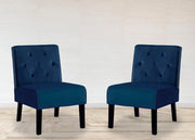 Reese - Living Room Armless Button Tufted Pattern Accent Chair (Set of 2) - R&R Furniture Gallery (Fountain Valley, CA)