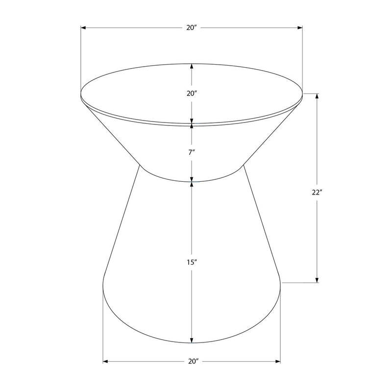 Drum Accent Side Table, Contemporary & Modern Elegant Design - R&R Furniture Gallery (Fountain Valley, CA)