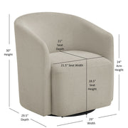 Ardena - Modern Swivel Barrel Chair - R&R Furniture Gallery (Fountain Valley, CA)