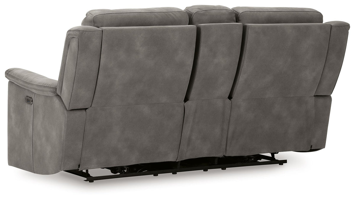 Next-Gen Durapella - Reclining Power Loveseat With Console - R&R Furniture Gallery (Fountain Valley, CA)