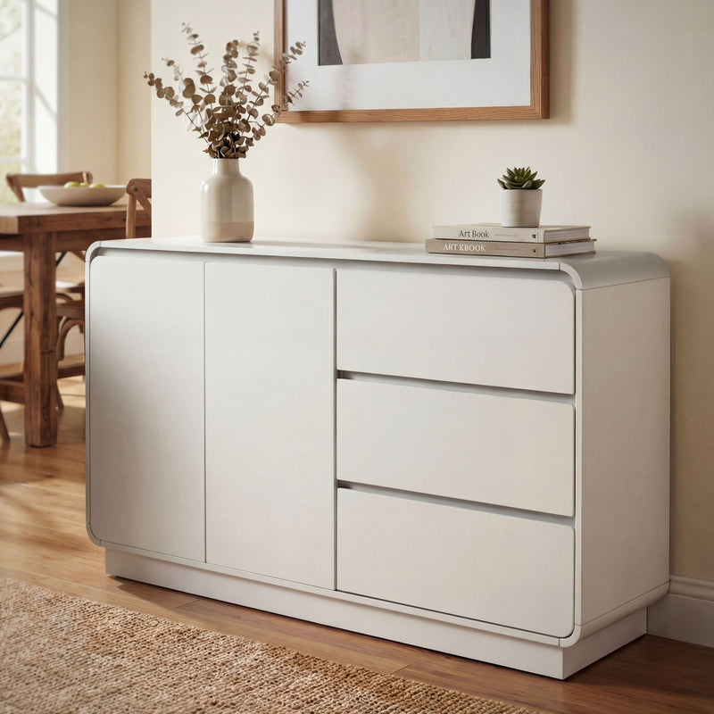 Sideboard, Wide Storage With 2 Doors And 3 Drawers - R&R Furniture Gallery (Fountain Valley, CA)