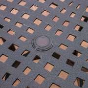 Tranquilius - Outdoor Round Dining Table With Lattice Tabletop, Umbrella Hole And Curved Legs - R&R Furniture Gallery (Fountain Valley, CA)