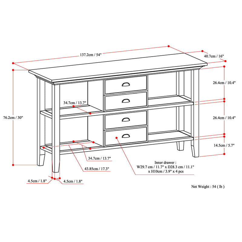 Redmond - Handcrafted Console Sofa Table - R&R Furniture Gallery (Fountain Valley, CA)