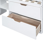 Low Loft Bed With Rolling Desk, Shelf And Drawers - R&R Furniture Gallery (Fountain Valley, CA)