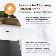 Rounded Square Outdoor Pedestal Dining Table - R&R Furniture Gallery (Fountain Valley, CA)