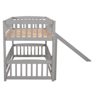 Low Bunk Bed With Slide, Fence And Ladder - R&R Furniture Gallery (Fountain Valley, CA)