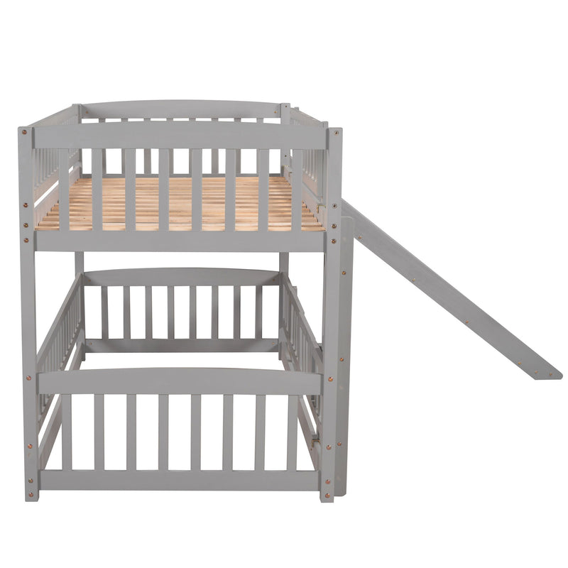 Low Bunk Bed With Slide, Fence And Ladder - R&R Furniture Gallery (Fountain Valley, CA)