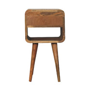 Mini Chestnut Curve Lower Bedside Nifhtstand - R&R Furniture Gallery (Fountain Valley, CA)