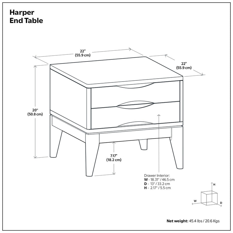 Harper - Handcrafted End Table - R&R Furniture Gallery (Fountain Valley, CA)