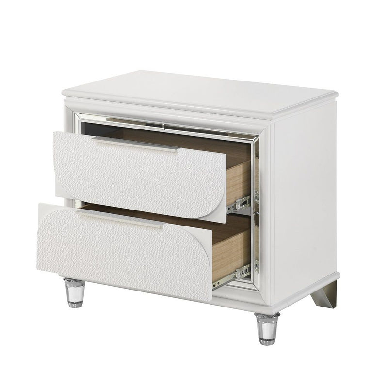 Tarian - Nightstand - Pearl White - R&R Furniture Gallery (Fountain Valley, CA)
