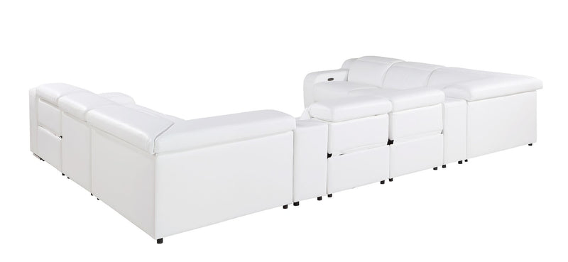 1116 - 10-Piece U-Shaped Sectional Sofa In With 4 Power Recliners & Power Headrests