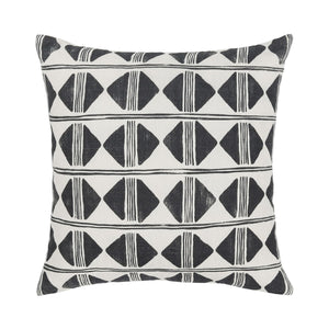 Nubia - 22" x 22" Pillow - Black / White