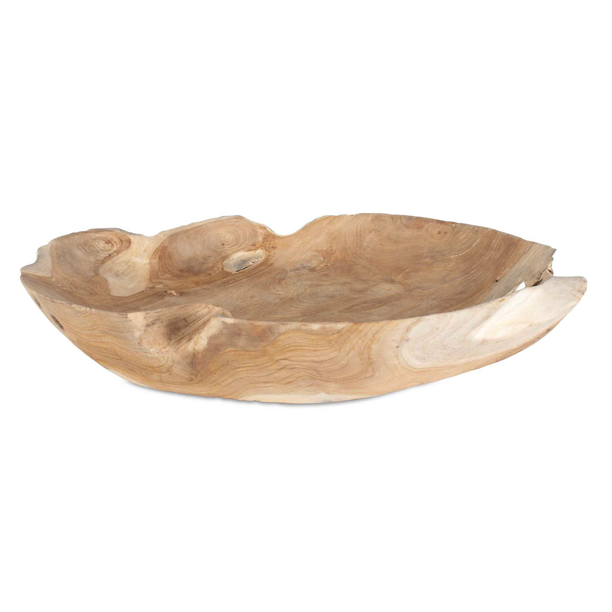 Organic Embrace - Outdoor Teak Bowl - Brown