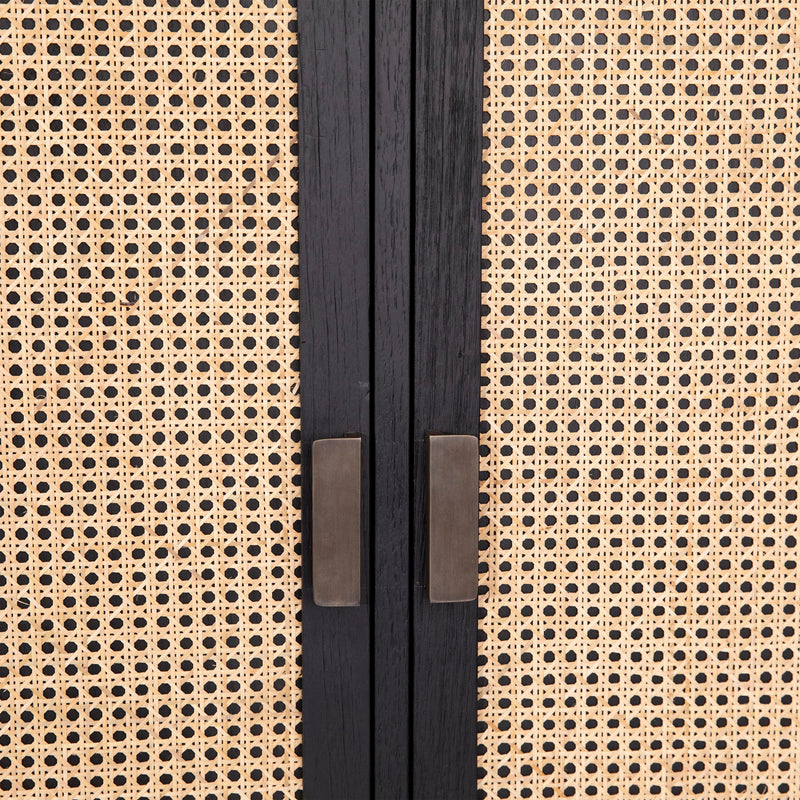 Royette - Cabinet - Antique Black With Natural