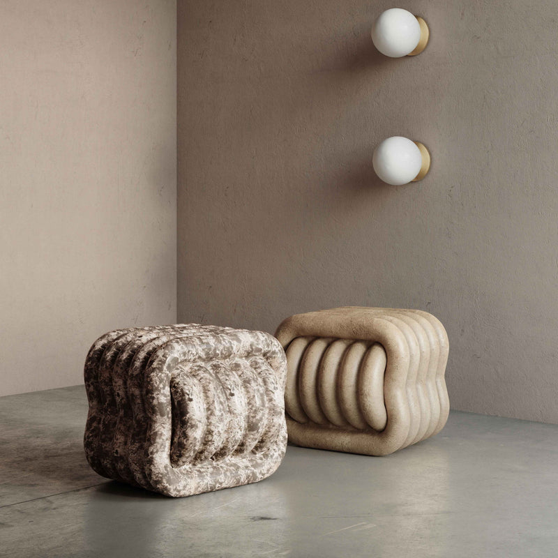 Love Knot - Faux Marble Indoor / Outdoor Accent Stool - R&R Furniture Gallery (Fountain Valley, CA)